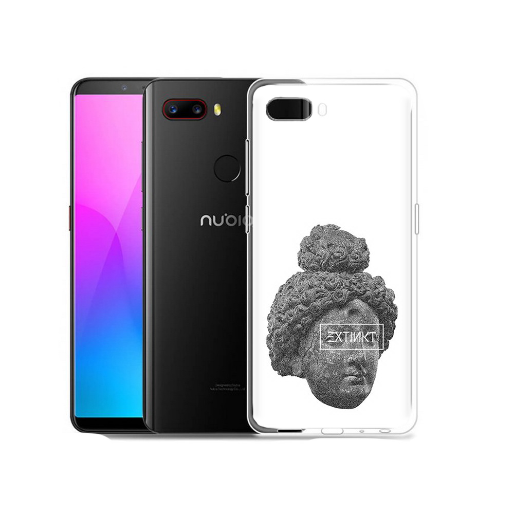 

Чехол MyPads Tocco для ZTE Nubia Z18 каменное лицо девушки (PT115657.463.383), Прозрачный, Tocco