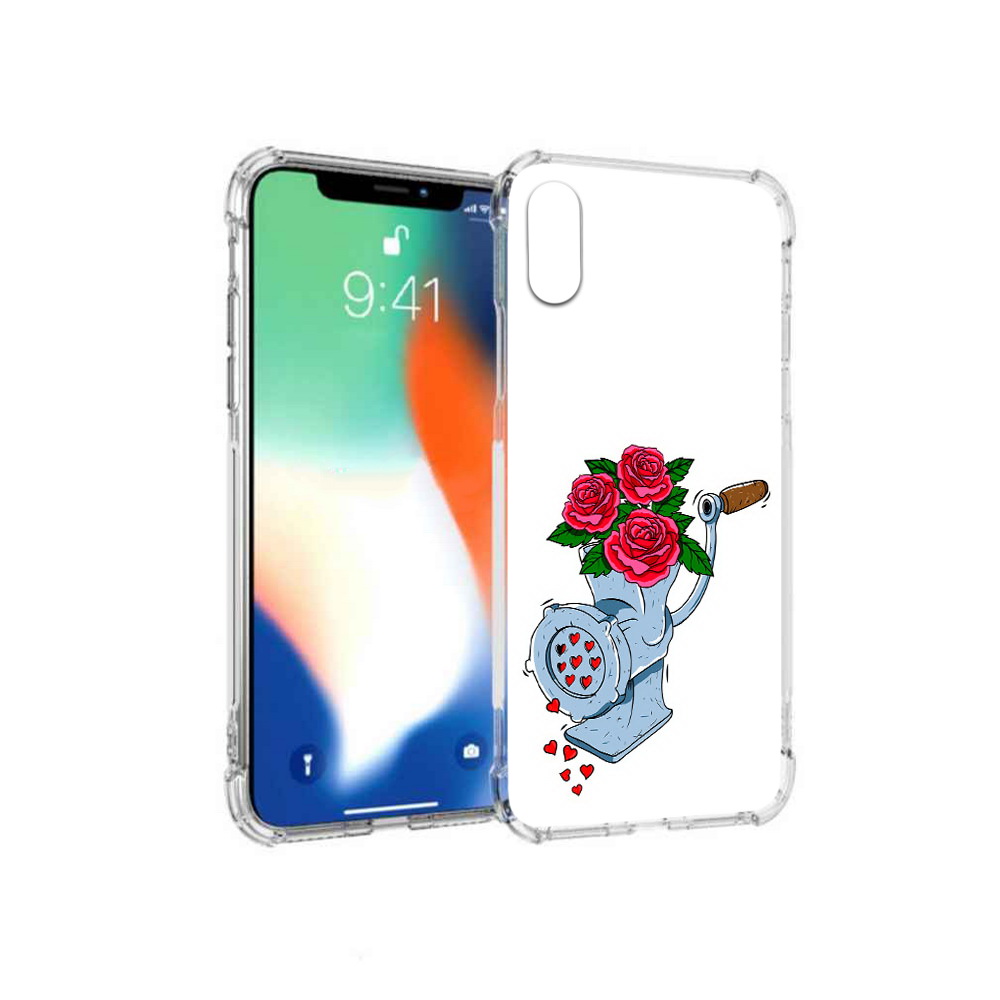 

Чехол MyPads Tocco для Apple iPhone X Цветочные сердца (PT94261.606.199), Прозрачный, Tocco