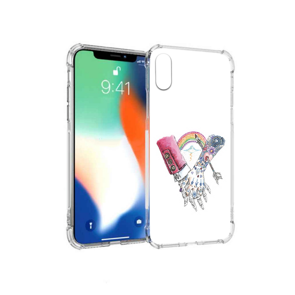 

Чехол MyPads Tocco для Apple iPhone X абстракция руки в татуировках (PT94261.606.212), Прозрачный, Tocco