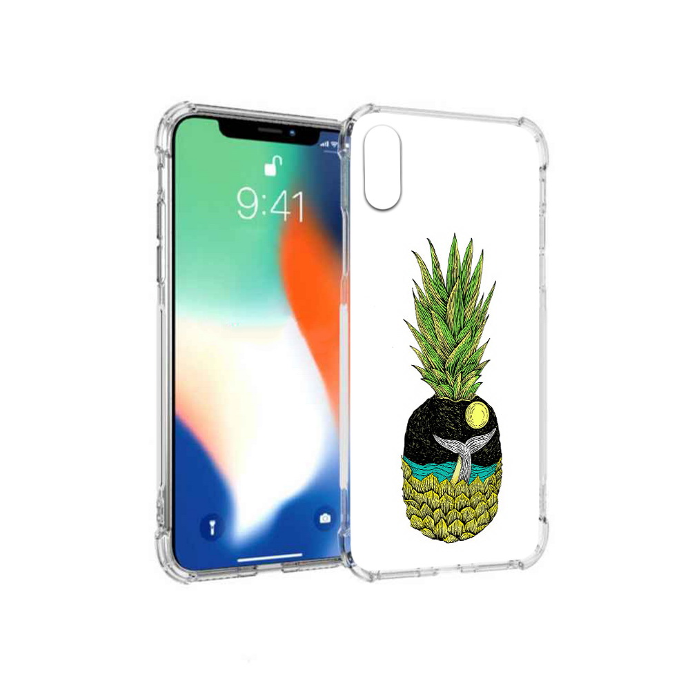 

Чехол MyPads Tocco для Apple iPhone X ананас с китом (PT94261.606.220), Прозрачный, Tocco