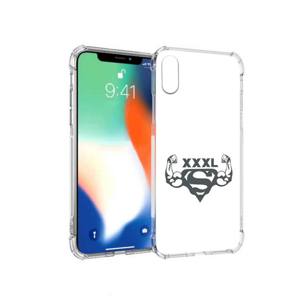 

Чехол MyPads Tocco для Apple iPhone X бодибилдинг супермен (PT94261.606.237), Прозрачный, Tocco