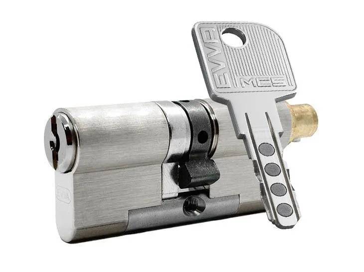 

Цилиндр EVVA MCS кл/верт 112мм (56+56В) мат.никель, Серебристый, MCS