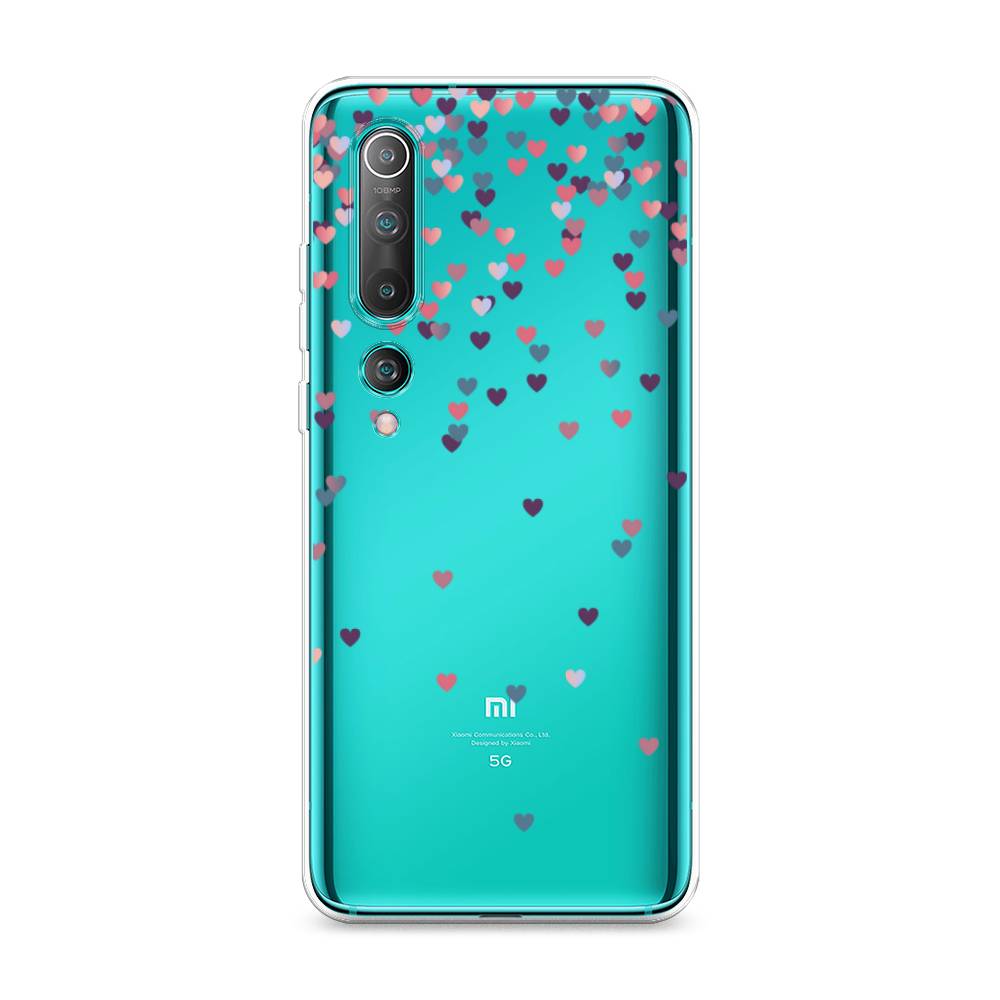 

Чехол на Xiaomi Mi10/Mi10 Pro "Посыпка сердечки", Розовый;фиолетовый, 37550-3