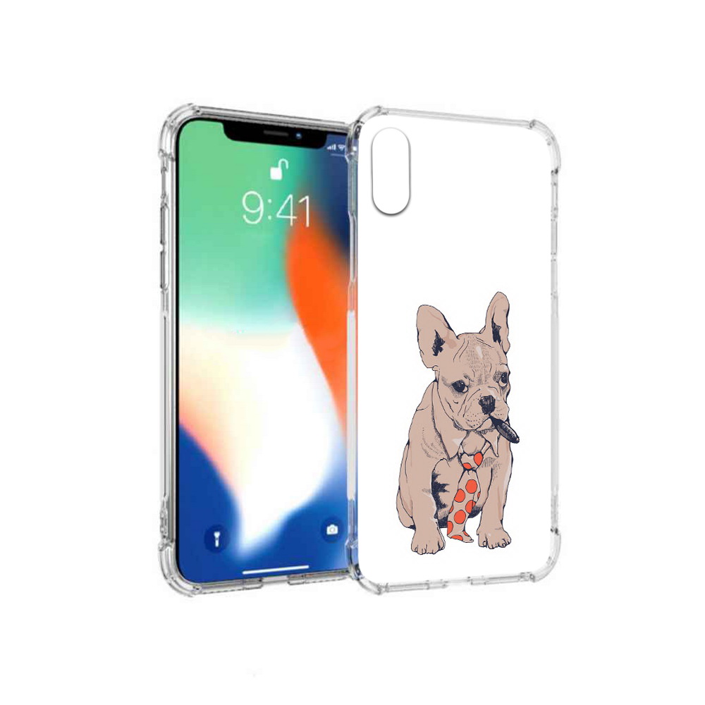 

Чехол MyPads Tocco для Apple iPhone X бульдог с сигарой (PT94261.606.250), Прозрачный, Tocco