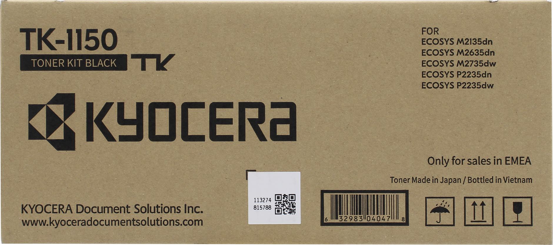 

Расходные материалы Kyocera-Mita TK-1150 Тонер картридж P2235dn,P2235dw, M2135dn,M2635dn,M