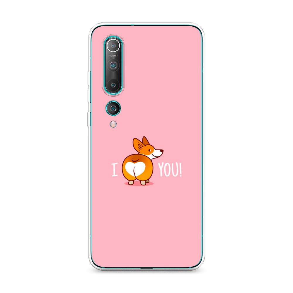 

Чехол на Xiaomi Mi 10 Pro "Корги I love you", Розовый;коричневый;белый, 37850-1