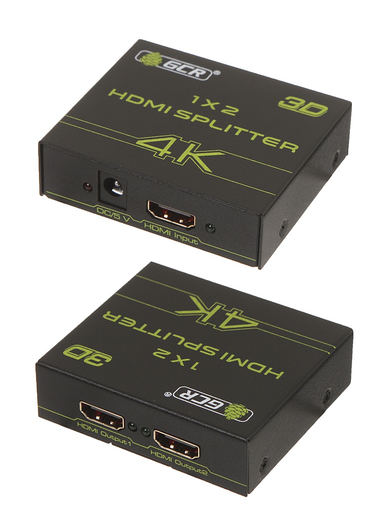 фото Сплиттер gcr greenline v1.4 hdmi x1 - hdmi x2 gl-v102a