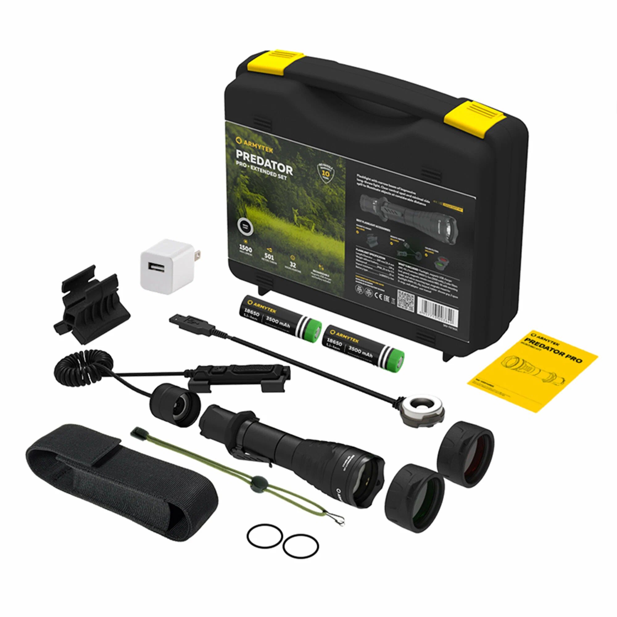 Фонарь Armytek Predator Pro Magnet USB Extended Set Теплый