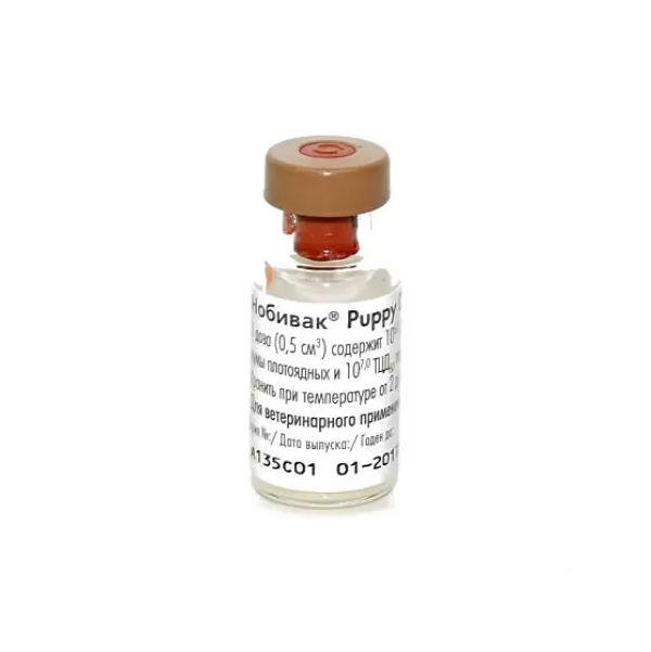 Вакцина для щенков против чумы и парвовирусного энтерита INTERVET НОБИВАК PUPPY DР, 1 шт