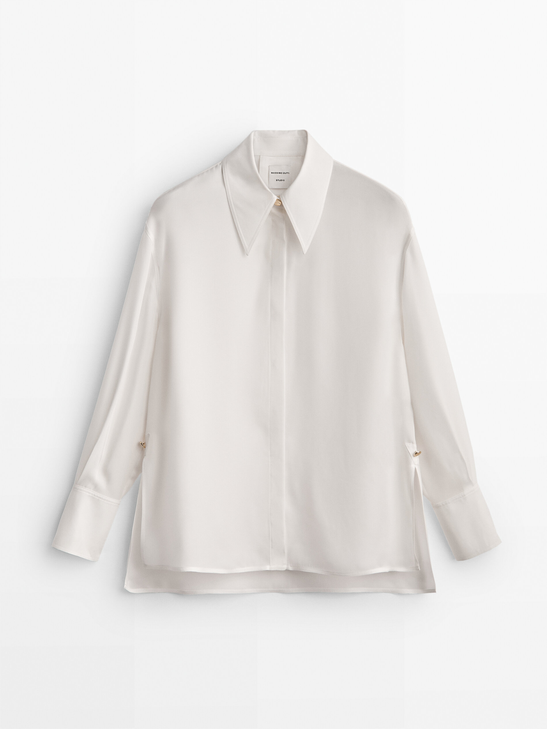 

Рубашка женская Massimo Dutti 09008952712 белая L, 09008952712