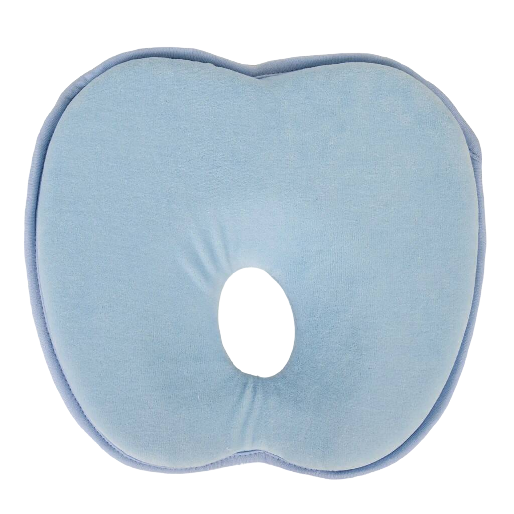 фото Ортопедическая подушка для новорожденных baby nice бабочка эффект памяти 24х24х3см голубой