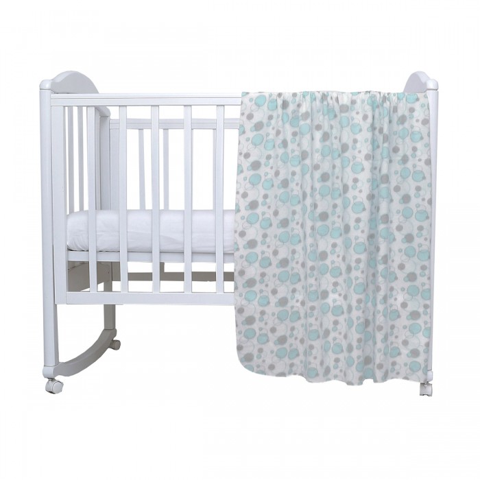 

Плед для новорожденных Baby Nice Круги, флисовый, 100х118 см, Белый;голубой