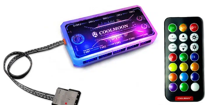 

Контроллер COOLMOON Пульт Дистанционного Управления RGB- с подсветкой
