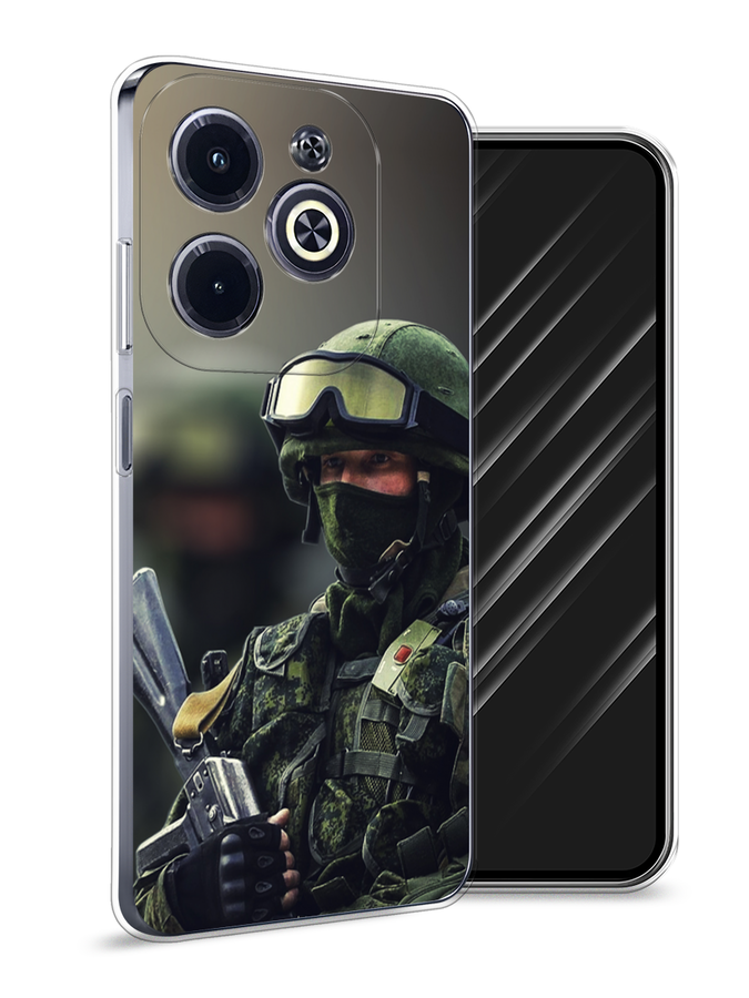 

Чехол Awog на Infinix Hot 40i "Солдат", Зеленый;серый, 3105450-1