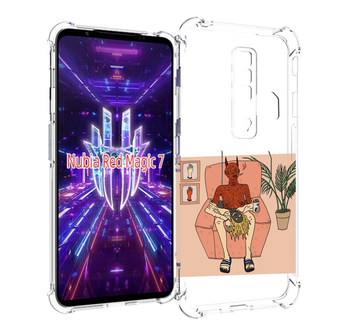 

Чехол MyPads девушка-сняла-кожу для ZTE Nubia Red Magic 7, Прозрачный, Tocco