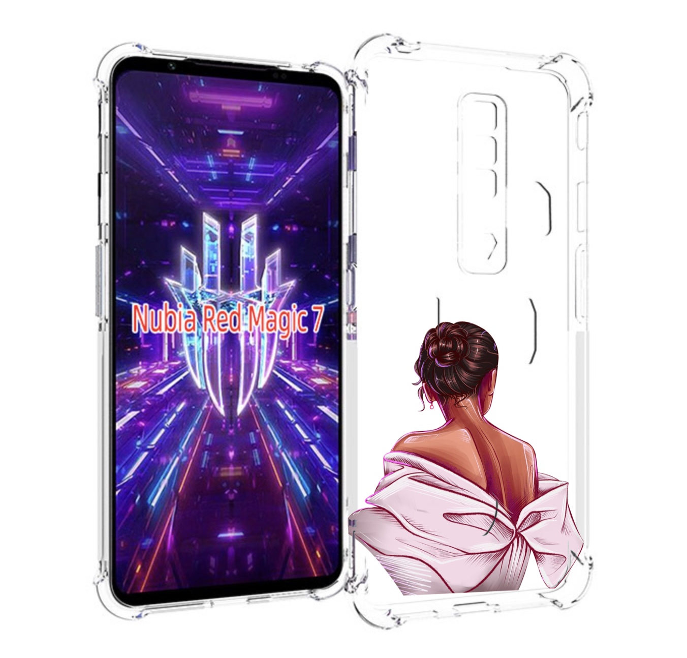 Чехол MyPads девушка-со-спины женский для ZTE Nubia Red Magic 7