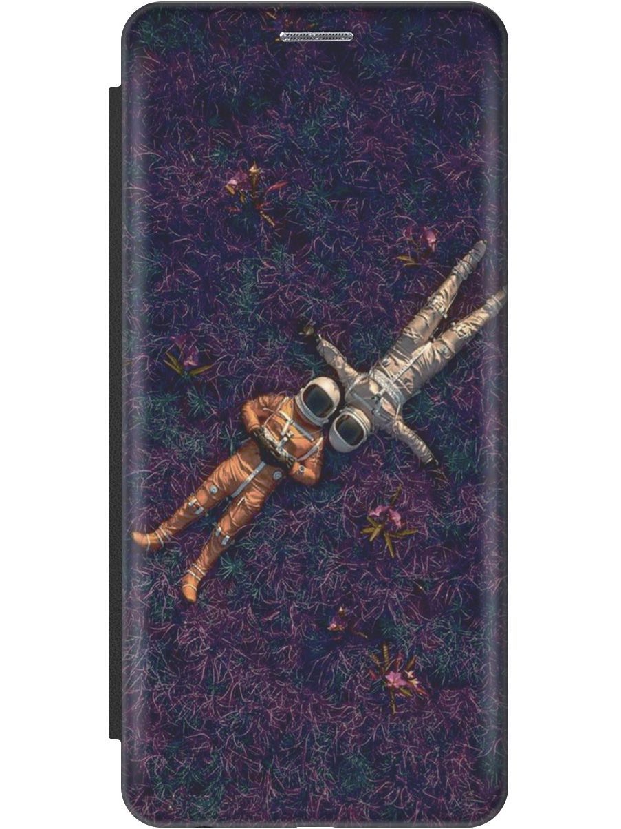 

Чехол на Xiaomi Redmi Note 10 "Счастливые космонавты" черный, Белый;красный, 11010