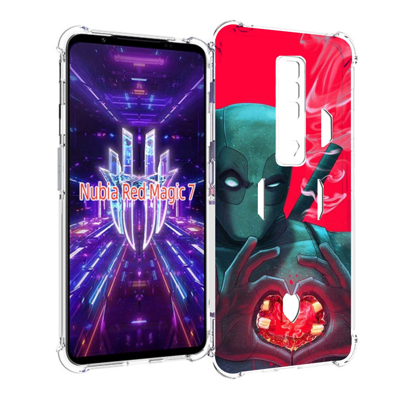 

Чехол MyPads дедпул-в-сердце для ZTE Nubia Red Magic 7, Прозрачный, Tocco