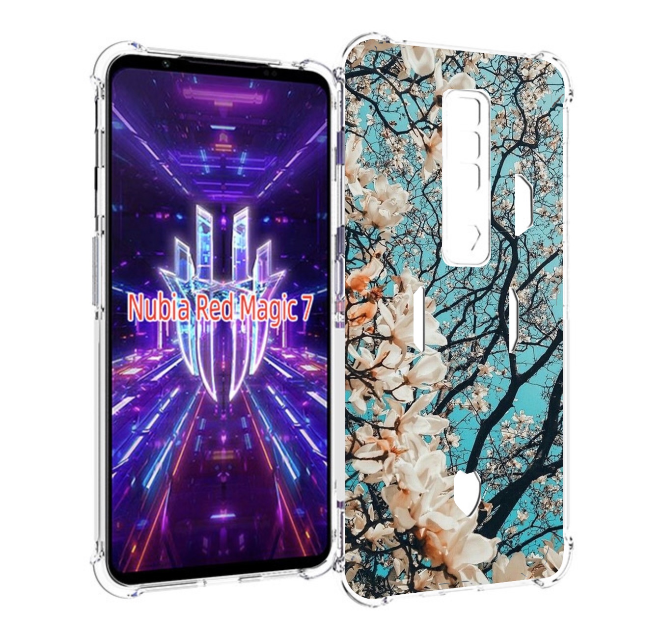 

Чехол MyPads дерево-с-цветочками для ZTE Nubia Red Magic 7, Прозрачный, Tocco