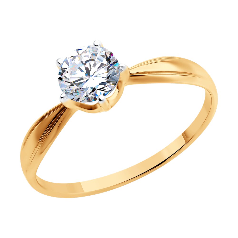 

Кольцо из золота р.  Diamant 31-110-00099-1, фианит, 31-110-00099-1