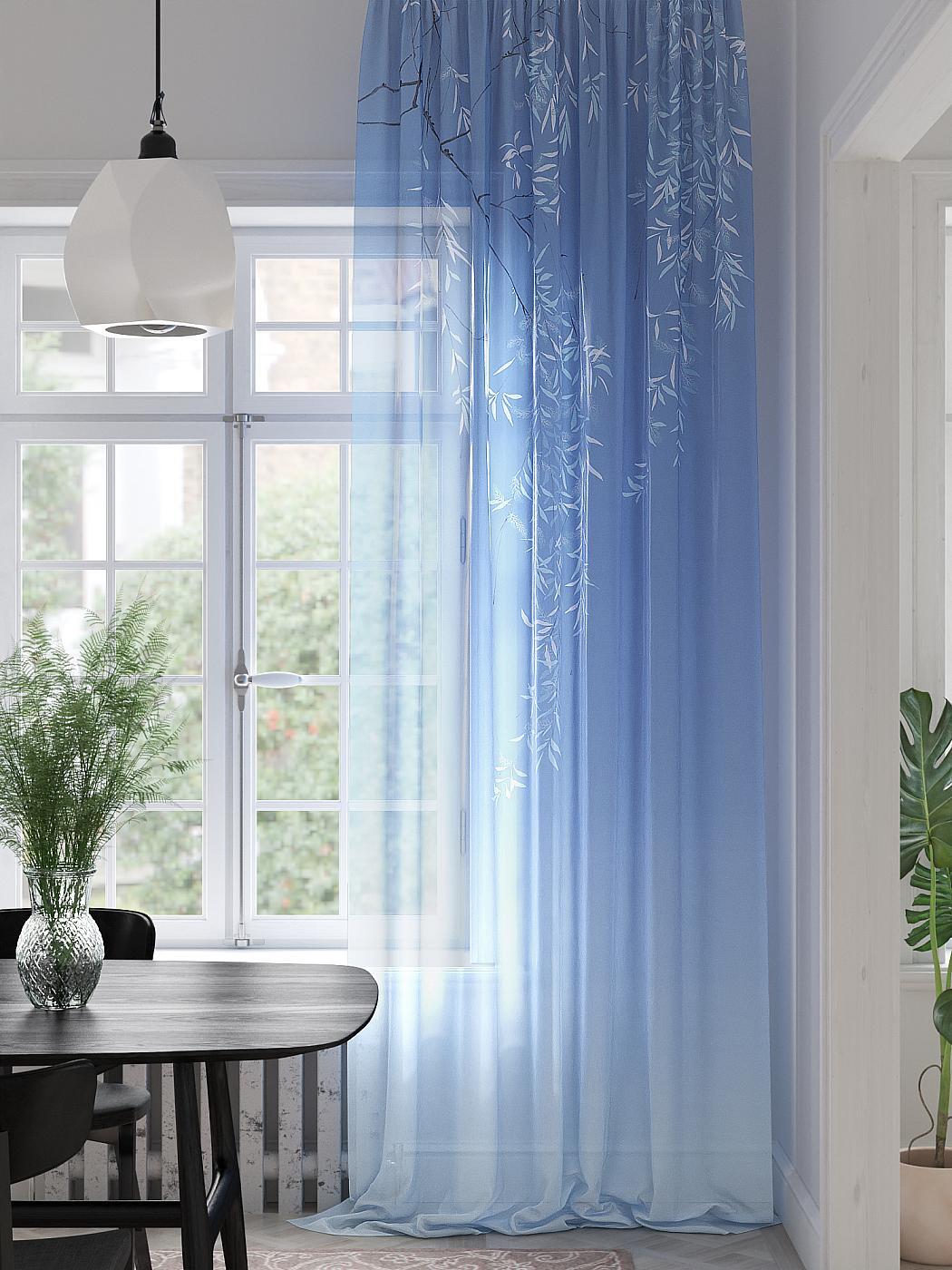 

Тюль для комнаты AT HOME / Вуаль 150х280 см / Бонгренс (синий), 974399