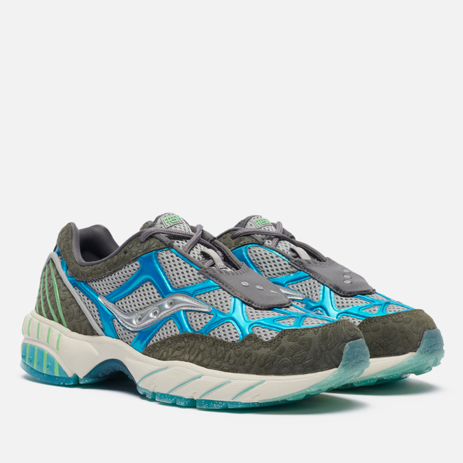 фото Кроссовки мужские saucony x fresh rags grid web manatee серые 8.5 us