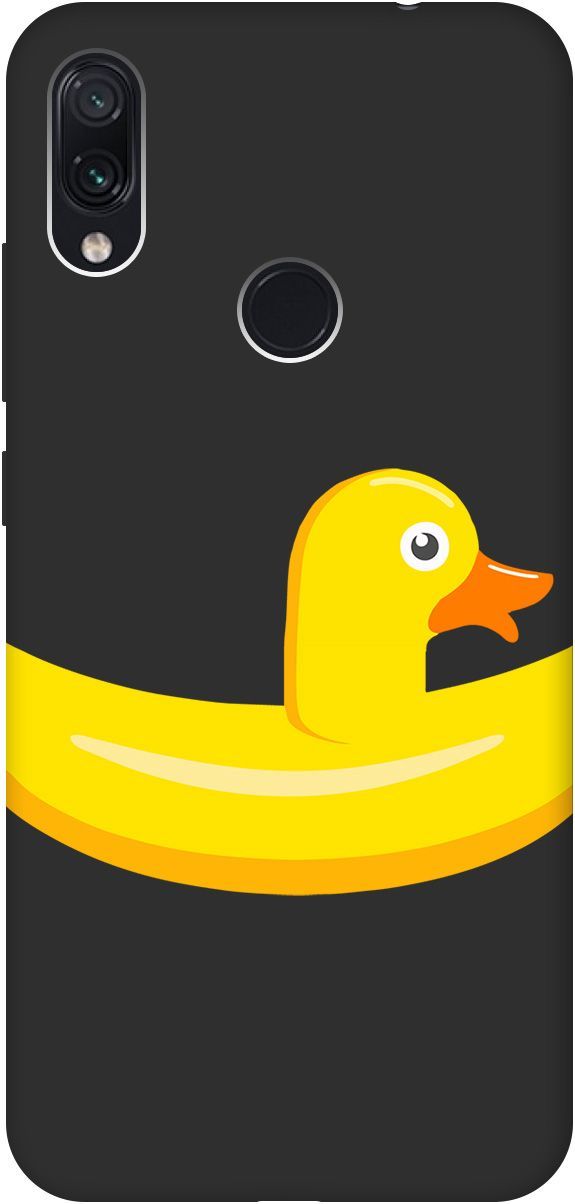 

Чехол на Xiaomi Redmi Note 7 "Duck Swim Ring" черный, Черный;белый, 8486