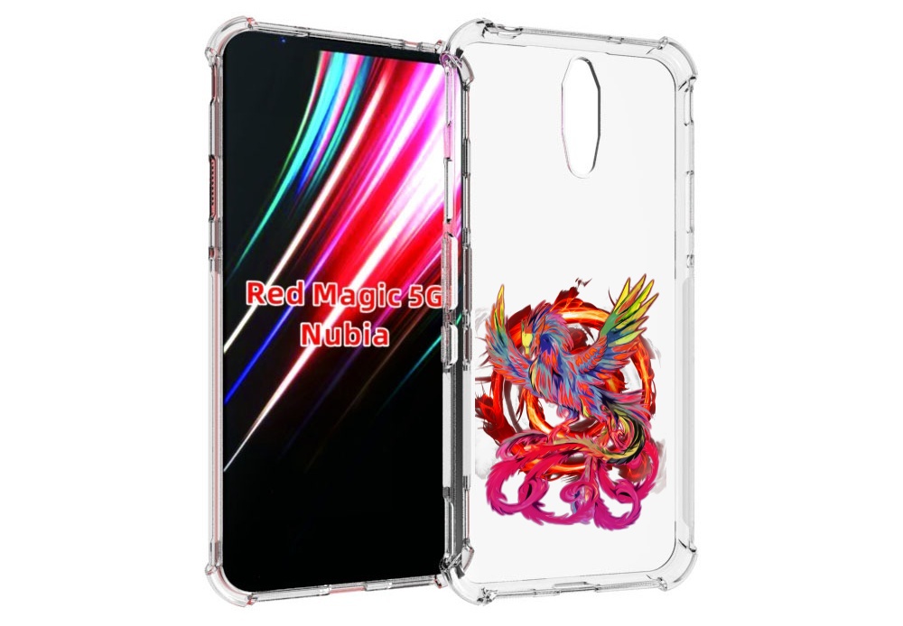 

Чехол MyPads красочный феникс для ZTE Nubia Red Magic 1 5G, Прозрачный, Tocco
