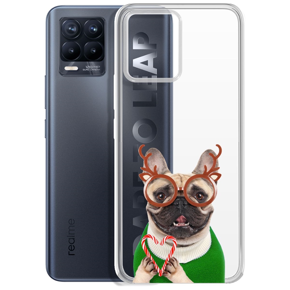 Чехол-накладка Новогодний француз для Realme 8/8 Pro 4G