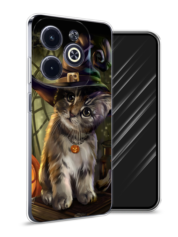 

Чехол Awog на Infinix Hot 40i "Кот на Хэллоуин", Зеленый;серый, 3105450-1
