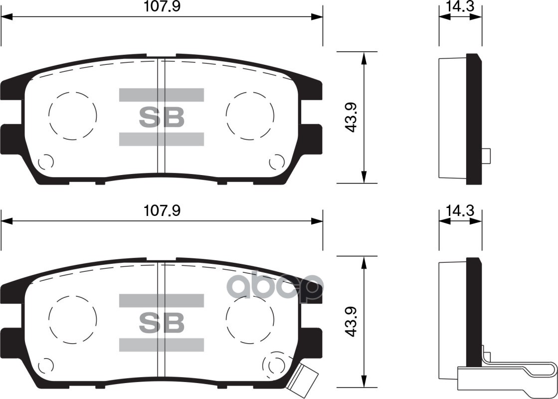 

Комплект тормозных колодок Sangsin brake SP1538