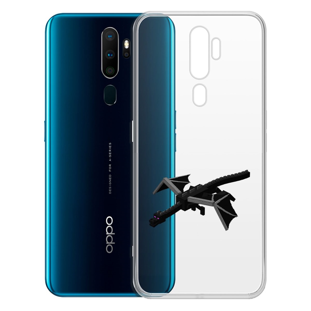 

Чехол-накладка Minecraft-Дракон Края для OPPO A5 (2020)/A9 (2020), Прозрачный