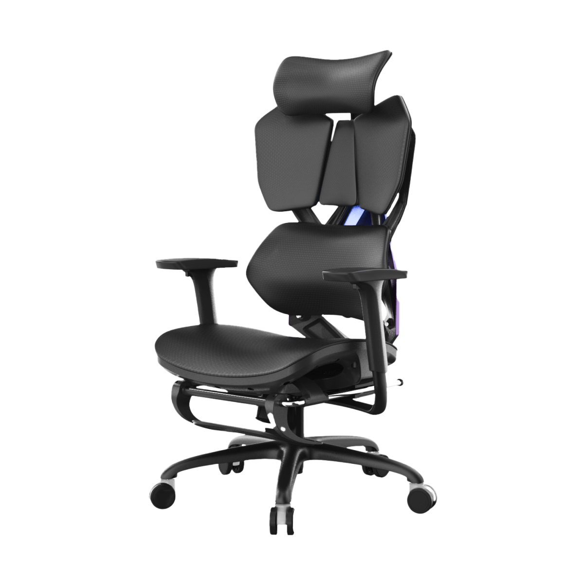 Игровое компьютерное кресло с подставкой для ног XIAOQI, Черное, 13733