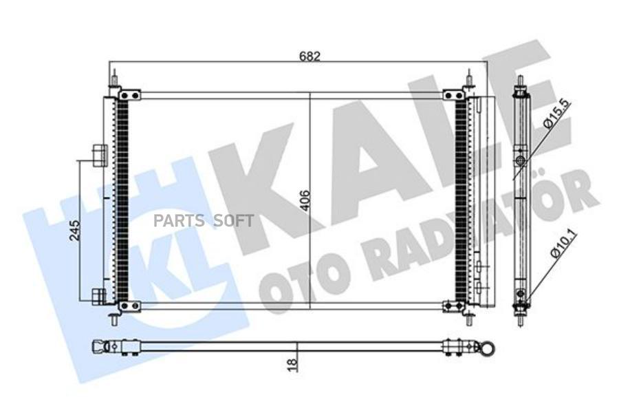 

KALE Радиатор кондиционера TOYOTA PREVIA III/ RAV 4 III