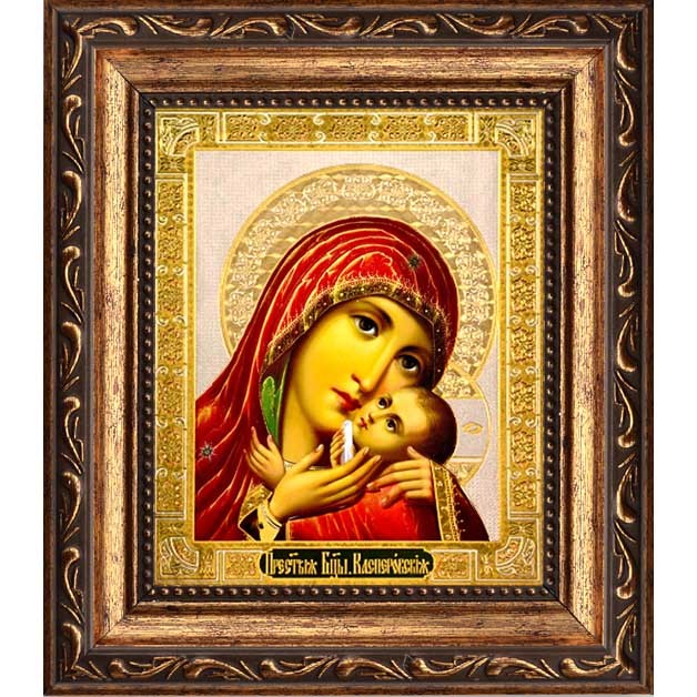 

Касперовская икона Божьей Матери на холсте.