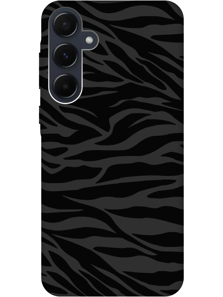 

Силиконовый чехол на Samsung Galaxy A35 с рисунком "Зебра" Soft Touch черный, 20012162