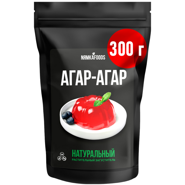 

Агар-агар (Е406), 900 гр/см3, 300 г, LU0349