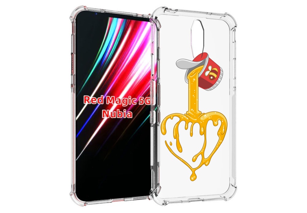 

Чехол MyPads медовое сердце для ZTE Nubia Red Magic 1 5G, Прозрачный, Tocco