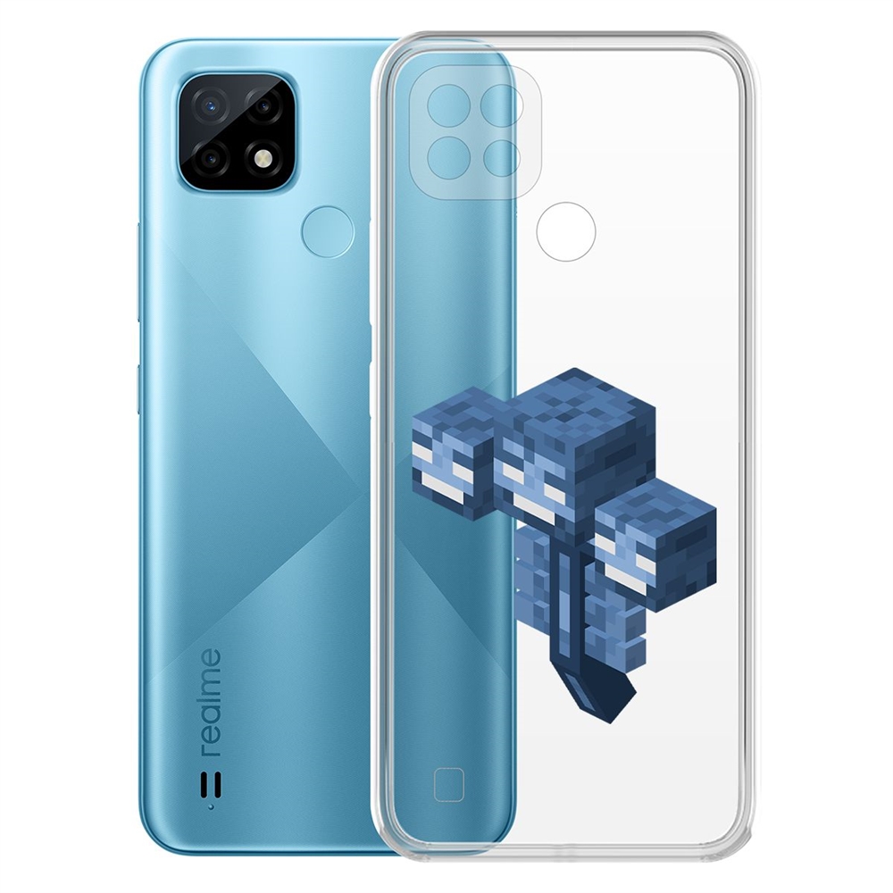 

Чехол-накладка Minecraft-Иссушитель для Realme C21, Прозрачный