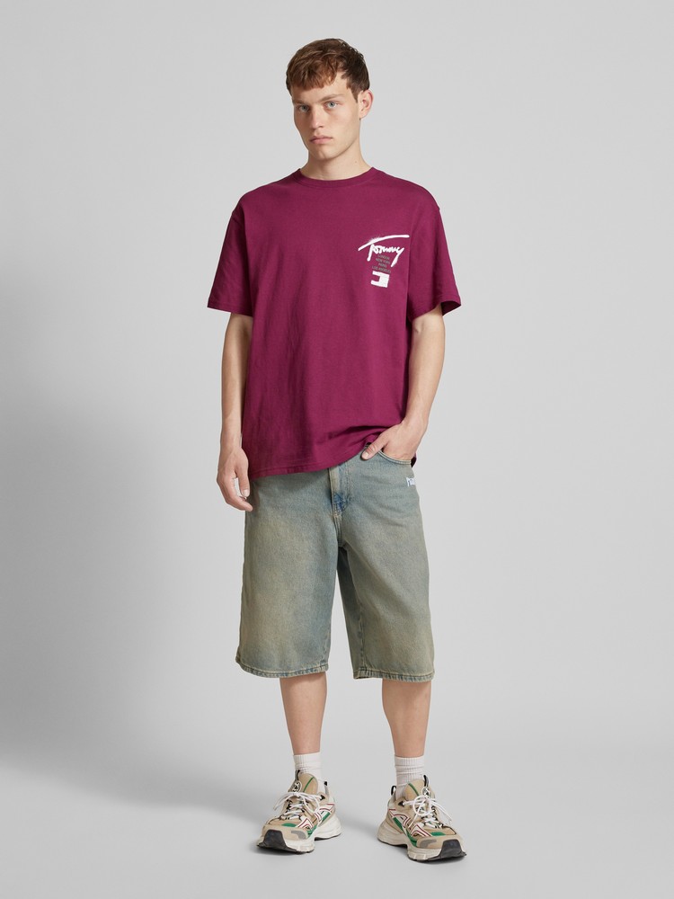 

Футболка мужская Tommy Jeans DM0DM18529 фиолетовая S, Фиолетовый, DM0DM18529