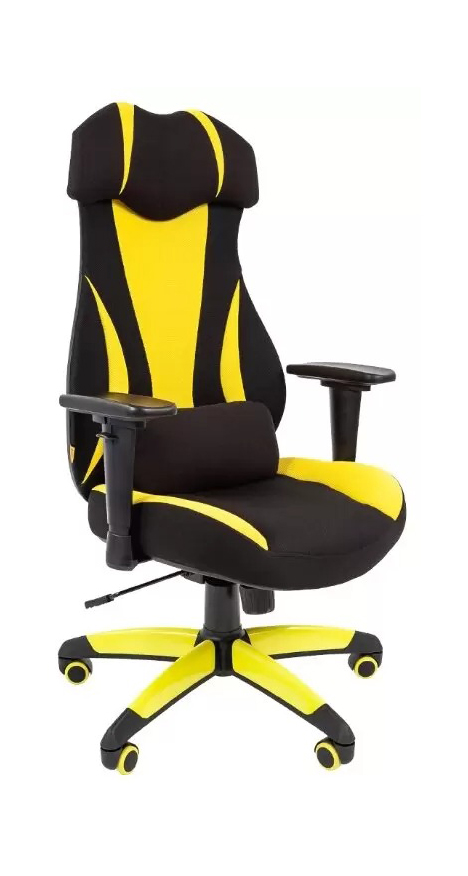 

Кресло компьютерное Chairman game 14 black/yellow, Черный;желтый