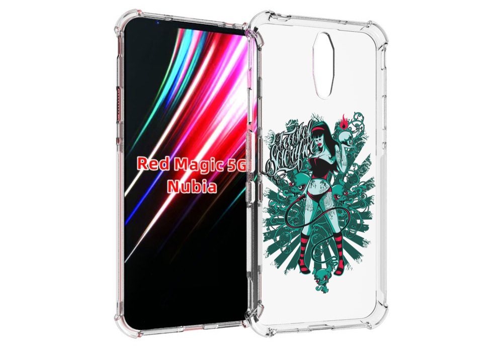 Чехол MyPads нарисованная девушка в татуировках для ZTE Nubia Red Magic 1 5G