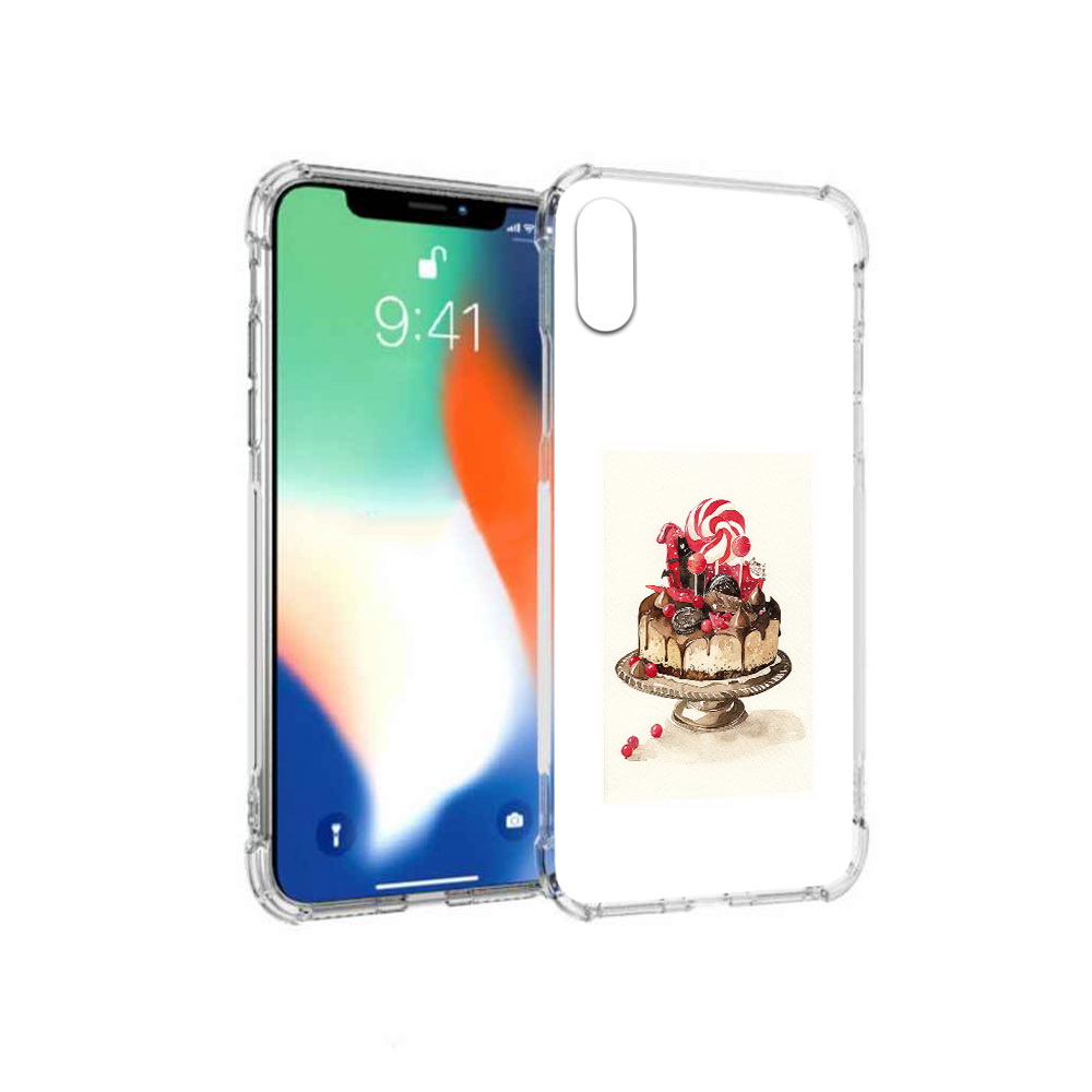 

Чехол MyPads Tocco для Apple iPhone X вкусный торт (PT94261.606.262), Прозрачный, Tocco