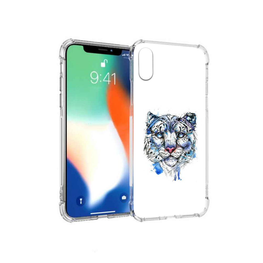 

Чехол MyPads Tocco для Apple iPhone X водяной тигр (PT94261.606.263), Прозрачный, Tocco
