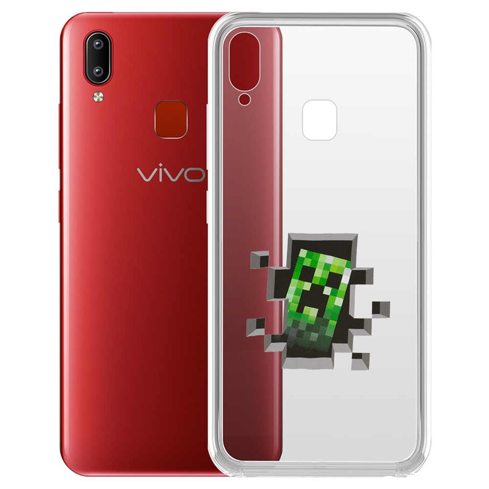 

Чехол-накладка Minecraft-Крипер для Vivo Y91/Y91i/Y93/Y95, Прозрачный