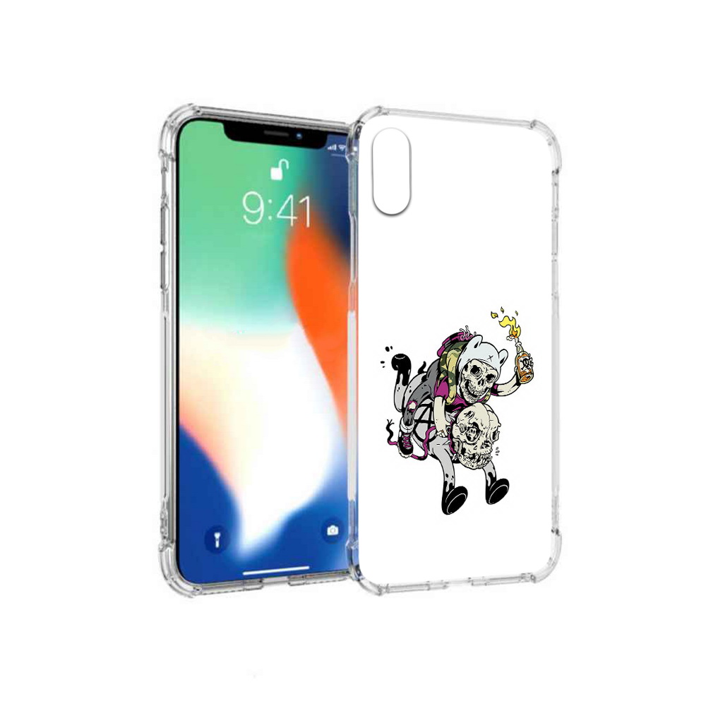 

Чехол MyPads Tocco для Apple iPhone X время приключений скелеты (PT94261.606.277), Прозрачный, Tocco