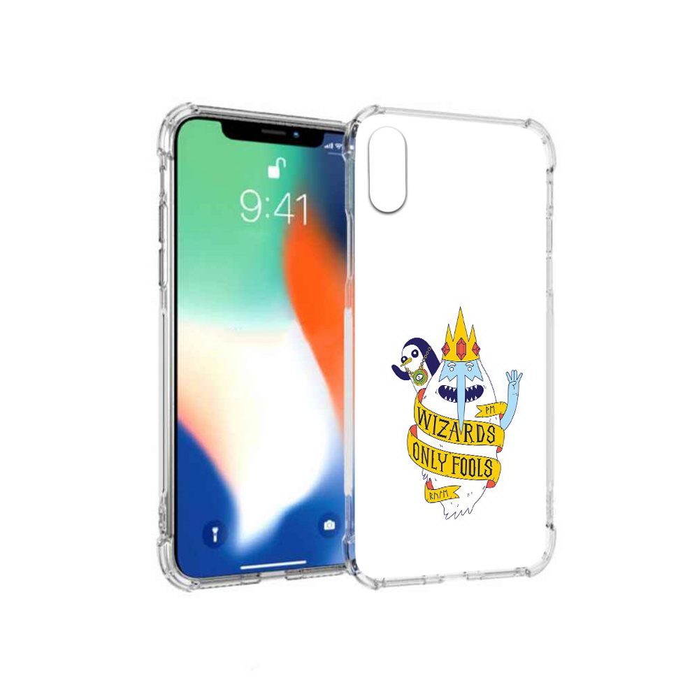 

Чехол MyPads Tocco для Apple iPhone X время приключений снежный король (PT94261.606.278), Прозрачный, Tocco