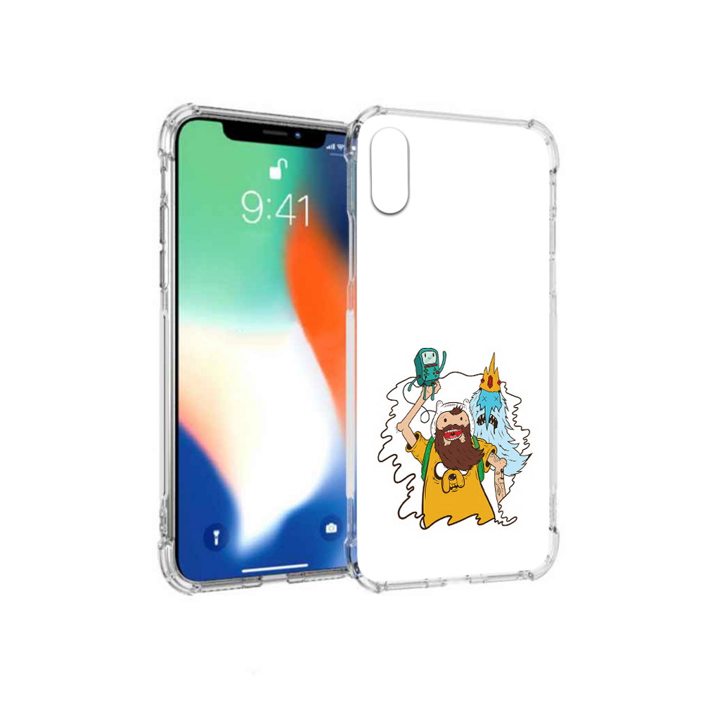 

Чехол MyPads Tocco для Apple iPhone X время приключений старый Финн (PT94261.606.279), Прозрачный, Tocco