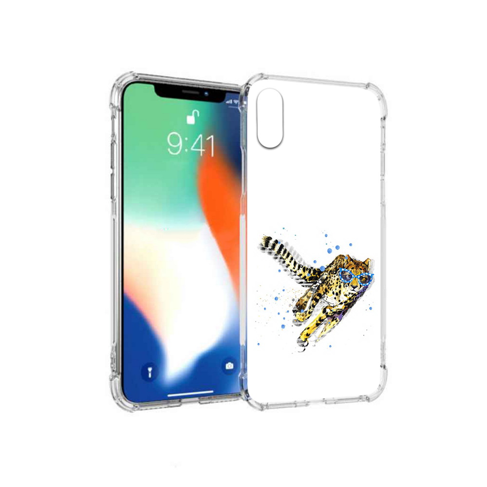 

Чехол MyPads Tocco для Apple iPhone X гепард в очках (PT94261.606.287), Прозрачный, Tocco