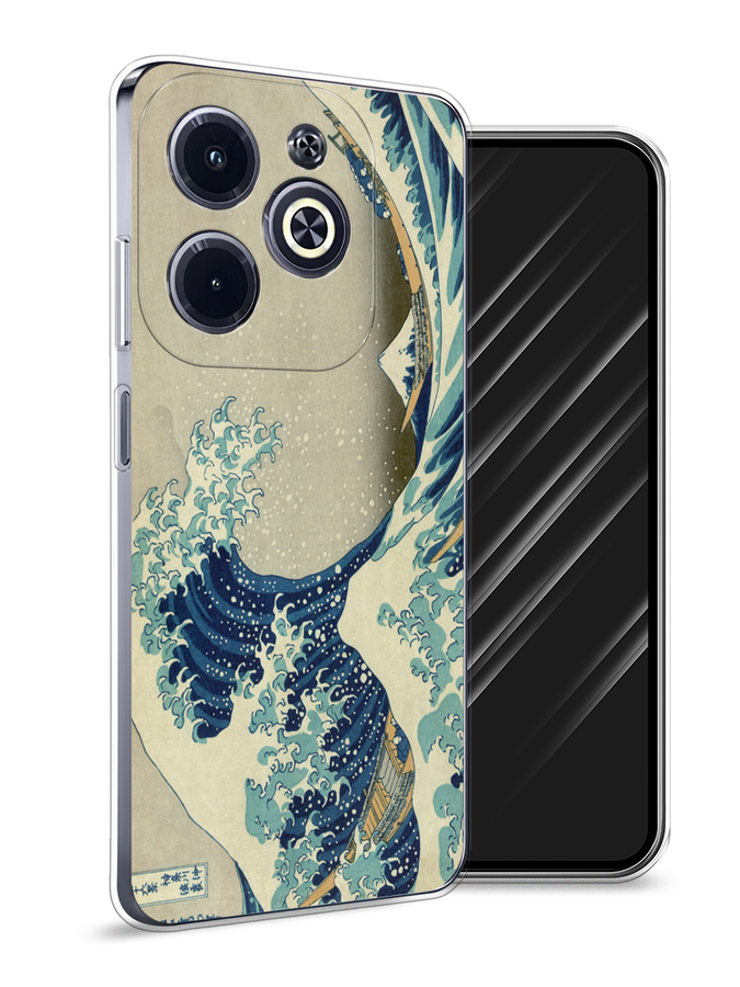

Чехол Awog на Infinix Hot 40i "Большая волна в Канагаве", Серый;синий;голубой, 3105450-1